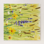 Wildblumenwiese Sommer Muster Puzzle (Horizontal)