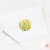 Wildblumenwiese Sommer Muster Runder Aufkleber (Umschlag)