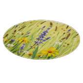 Wildblumenwiese Sommer Muster Schneidebrett (Ecke)