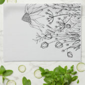 Wildblumenzeichnen Geschirrtuch (Gefaltet)
