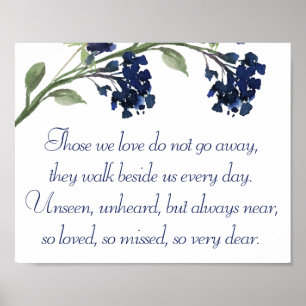 Wildblüte Bohemisches Gedicht "Classic Blue" Poster