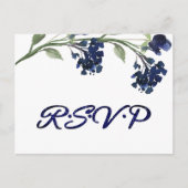 Wildblüte | Classic Blue Bohemisch Entree Response Einladungspostkarte (Vorderseite)