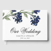 Wildblüte | Classic Blue Bohemisch Garden Blume Gästebuch (Vorderseite)