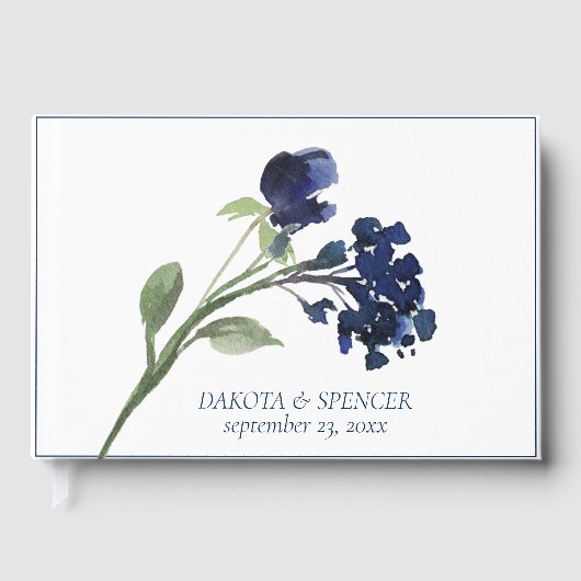 Wildblüte | Classic Blue Bohemisch Garden Wedding Gästebuch (Vorderseite)