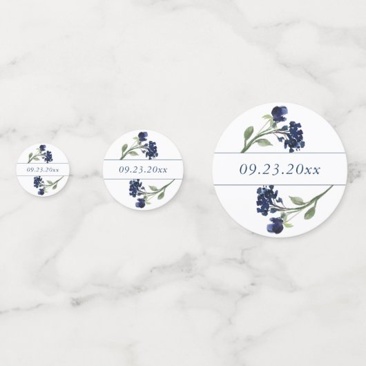 Wildblüte | Classic Blue Bohemisch Garden Wedding Konfetti (Rückseiten)