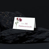 Wildblüte | Crimson Red Bohemisch Garden Blume Platzkarte