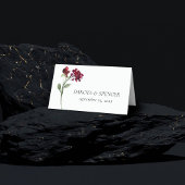 Wildblüte | Crimson Red Bohemisch Garden Blume Platzkarte