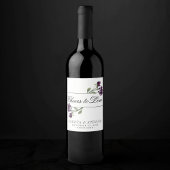 Wildblüte | Lila Bohemischer Beifall für die Liebe Weinetikett