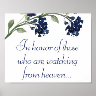 Wildblüte Memorial für Bohemische Navy-Blume Poster