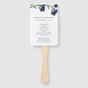 Wildblüte Navy Blue Bohemisch Blume Program Fächer