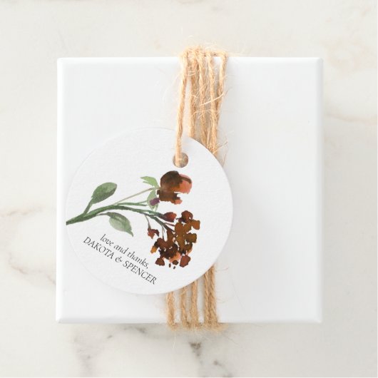 Wildblüte | Terracotta Bohemische Liebe und Dank Geschenkanhänger (Beispiel)