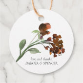 Wildblüte | Terracotta Bohemische Liebe und Dank Geschenkanhänger (Rückseite)