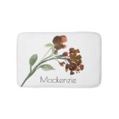 Wildblüte | Terracotta Orange Bohemisch Badematte (Vorderseite)