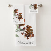 Wildblüte | Terracotta Orange Bohemisch Badhandtuch Set (Insitu)