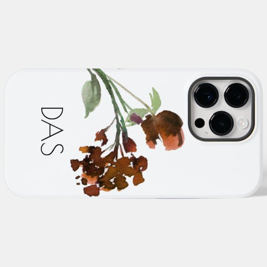 Wildblüte | Terracotta Orange Bohemisch Case-Mate iPhone Hülle (Rückseite (Horizontal))