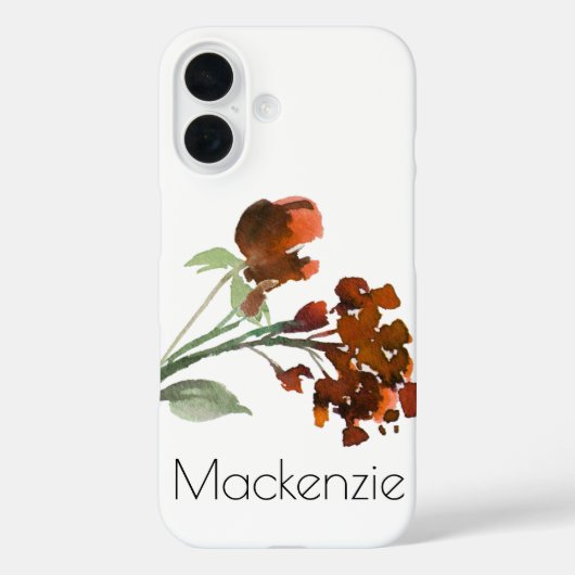 Wildblüte | Terracotta Orange Bohemisch Case-Mate iPhone Hülle (Rückseite)