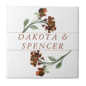 Wildblüte | Terracotta Orange Bohemisch Fliese (Vorderseite)