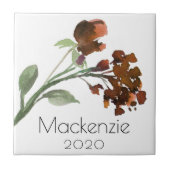 Wildblüte | Terracotta Orange Bohemisch Fliese (Vorderseite)