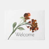 Wildblüte | Terracotta Orange Bohemisch Fußmatte (Vorderseite)