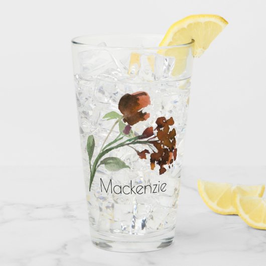 Wildblüte | Terracotta Orange Bohemisch Glas (Rückseite Ice)