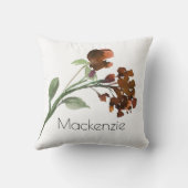 Wildblüte | Terracotta Orange Bohemisch Kissen (Rückseite)