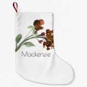 Wildblüte | Terracotta Orange Bohemisch Kleiner Weihnachtsstrumpf (Vorderseite)