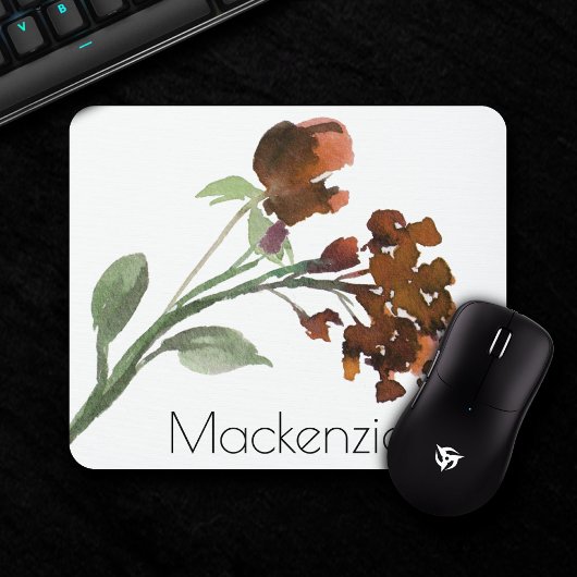 Wildblüte | Terracotta Orange Bohemisch Mousepad