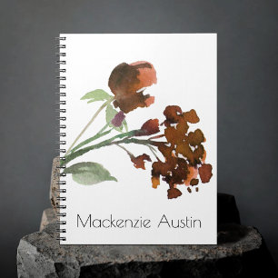 Wildblüte Terracotta Orange Bohemisch Notizblock