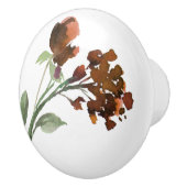 Wildblüte | Terracotta Orange Bohemische Blume Keramikknauf (Rechts)