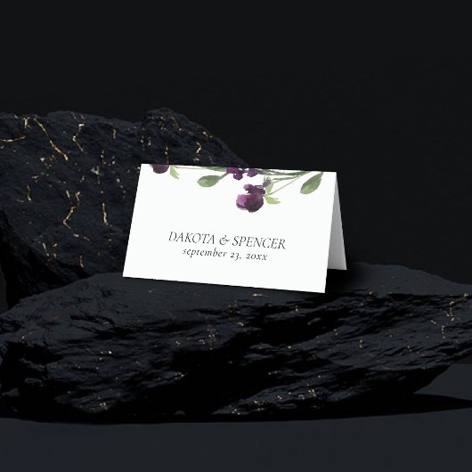 Wildblüte | Tief Lila Blume im Bohemischen Garten Platzkarte