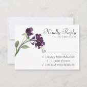 Wildblüte | Tief Lila Blume im Bohemischen Garten RSVP Karte (Vorderseite)