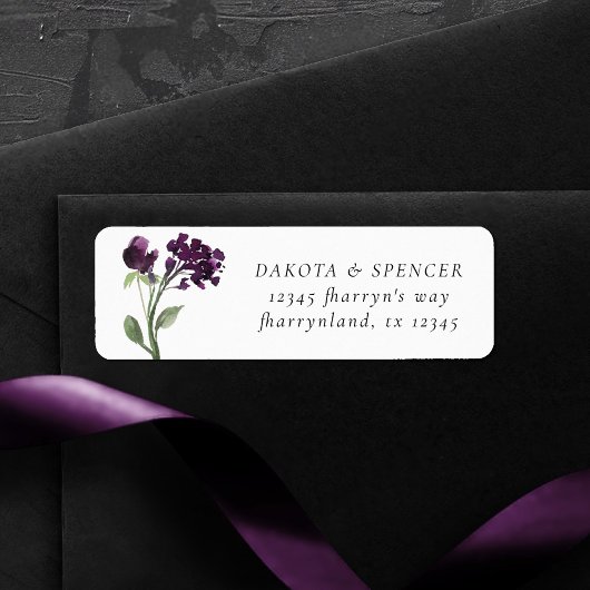 Wildblüte | Tiefe Lila Bohemische Rücksendeadresse