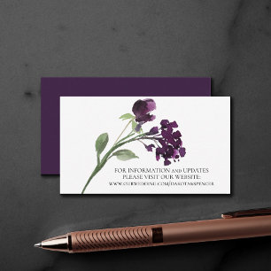 Wildblüte Website zu Lila Bohemischen Blume Begleitkarte