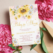 Wildblütenbaby in blühender Babydusche Einladung