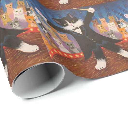 Wildboy stellt das Musik-Packpapier gegenüber Geschenkpapier (Rolleneckpunkt)