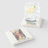 WILDCARDXFAUST Baphomet MarmorUntersetzer Steinuntersetzer (Seitenansicht)