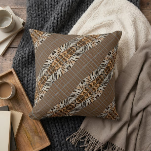 Wildcat Matrix - Bengal Cat Leopard Coffee Pillow Kissen
