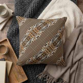 Wildcat Matrix - Bengal Cat Leopard Coffee Pillow Kissen