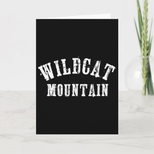 Wildcat Mountain Grungy Rustic Artisian Bold Skifa Karte