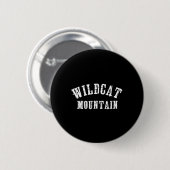 Wildcat Mountain Grungy Rustic Artisian Kühner Ski Button (Vorne & Hinten)
