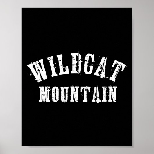Wildcat Mountain Grungy Rustic Artisian Kühner Ski Poster (Vorne)