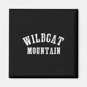 Wildcat Mountain Grungy Rustik Artisan Skifahrer m Magnet