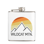 Wildcat Mountain New Hampshire Retro Flachmann (Vorderseite)