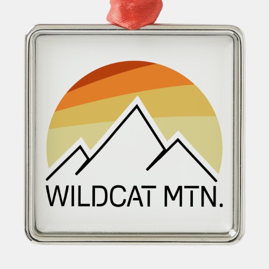 Wildcat Mountain New Hampshire Retro Ornament Aus Metall (Vorne)