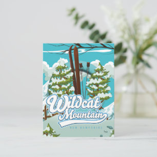 Wildcat Mountain New Hampshire Ski-Plakat Postkart Postkarte
