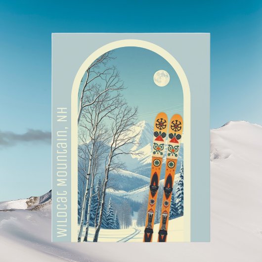 Wildcat Mountain New Hampshire ski Postcard Postkarte