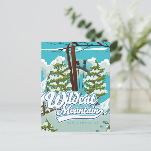 Wildcat Mountain New Hampshire Ski Poster Postkart Postkarte (Stehend Vorderseite)
