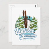 Wildcat Mountain New Hampshire Ski Poster Postkarte (Vorne/Hinten)
