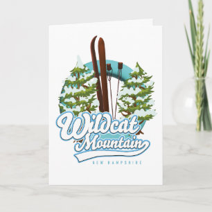 Wildcat Mountain New Hampshire Skiposter Feiertagskarte