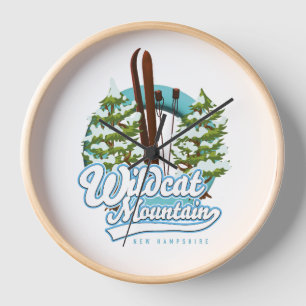 Wildcat Mountain New Hampshire Skiposter Uhr